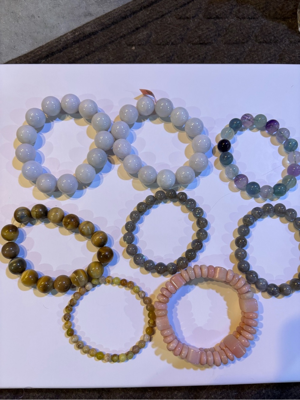 Multi-Color Beaded Stretch Bracelet Set - Women Jewelry Natural Stone
